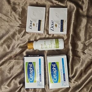 SOLD Sensitive Skin Care Bundle: Cetaphil, Dove, and Raw